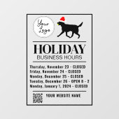 Pet Daycare Business Hours Holiday Template Fensteraufkleber (Blatt)