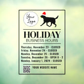 Pet Daycare Business Hours Holiday Template Fensteraufkleber (Blatt 3)