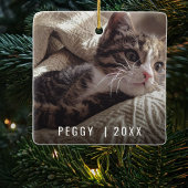 Pet Definition Naughty | Weihnachtsbaum des Fotos Keramikornament