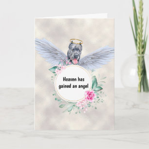 Pet-Denkmal Cane corso Hundengel Flügel Gedicht Karte