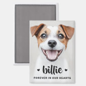 Pet dog cat photo forever in our hearts memorial magnet (Vorderseite/Rückseite)
