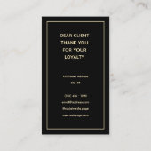 Pet dog grooming service Loyalty Card Visitenkarte (Rückseite)