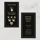 Pet dog grooming service Loyalty Card Visitenkarte (Vorne/Hinten)