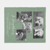 Pet Dog Memorial Keepake Foto Collage Geschenk Ged Fleecedecke (Vorderseite (Horizontal))