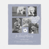 Pet Dog Memorial Keepake Foto Collage Geschenk Ged Fleecedecke (Vorderseite)