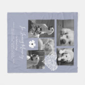Pet Dog Memorial Keepake Foto Collage Geschenk Ged Fleecedecke (Vorderseite (Horizontal))