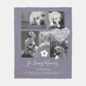 Pet Dog Memorial Keepake Foto Collage Geschenk Ged Fleecedecke (Vorderseite)