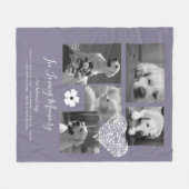 Pet Dog Memorial Keepake Foto Collage Geschenk Ged Fleecedecke (Vorderseite (Horizontal))