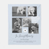 Pet Dog Memorial Keepake Foto Collage Geschenk Ged Fleecedecke (Vorderseite)
