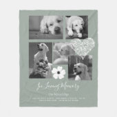 Pet Dog Memorial Keepake Foto Collage Geschenk Ged Fleecedecke (Vorderseite)