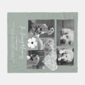 Pet Dog Memorial Keepake Foto Collage Geschenk Ged Fleecedecke (Vorderseite (Horizontal))