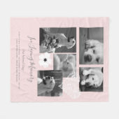 Pet Dog Memorial Keepake Foto Collage Geschenk Ged Fleecedecke (Vorderseite (Horizontal))