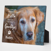 Pet Dog Memorial - Lieblings-Hallo Hardest Goodbye Fotoplatte (Seite)