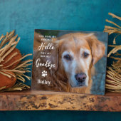 Pet Dog Memorial - Lieblings-Hallo Hardest Goodbye Fotoplatte (Seite)