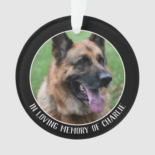 Pet dog Memoriam, in liebevoller Erinnerung an - I Ornament (Vorderseite)