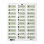 Pet Dog Paw Print Green Return Address Label (Vorne)