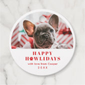 Pet Dog Paws Weihnachtsfeiertag Weihnachtsgeschenk Geschenkanhänger (Vorderseite)