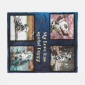 Pet dog photo collage dalmatian fleecedecke (Vorderseite (Horizontal))