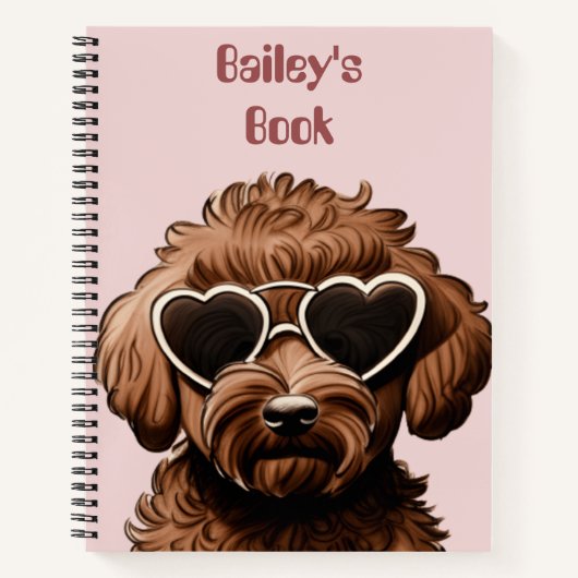 Pet Dog Puppy Journal Spiral Notebook Notizblock (Vorderseite)