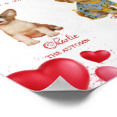 Pet Dog Valentine Signature Drink wedding sign Poster (Ecke)