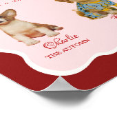 Pet Dog Valentine Signature Drink wedding sign Poster (Ecke)