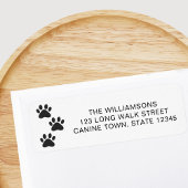 Pet Dow PW Rücksendeadresse Etikett