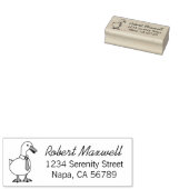Pet Duck Goose Collar Tie Return Address Gummistempel (Stempel)