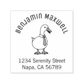Pet Duck Goose Necktie Arch Address Permastempel (Design)