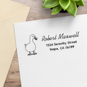 Pet Duck Goose Return Address 2 Gummistempel