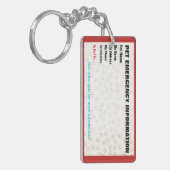 Pet Emergency Information Card v3 Schlüsselanhänger (Vorderseite links)