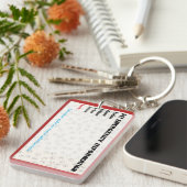 Pet Emergency Information Card v3 Schlüsselanhänger (Vorderseite rechts)