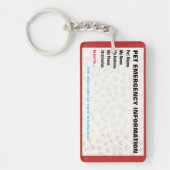 Pet Emergency Information Card v3 Schlüsselanhänger (Vorderseite)