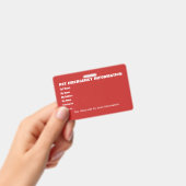 Pet Emergency Information Card v5 Ausweis (Handheld)