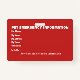 Pet Emergency Information Card v5 Ausweis