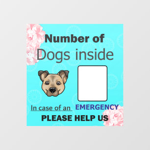 Pet Emergency Window Cloning Fensteraufkleber