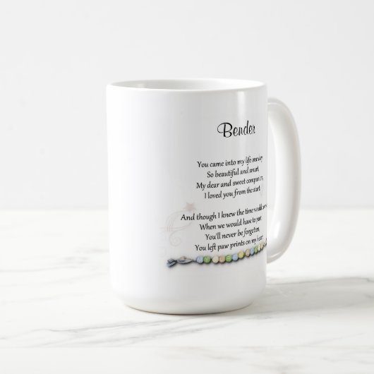 Pet ErinnerungsTasse für Hund oder Katze - Kaffeetasse (VorderseiteRechts)