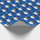 Pet Face Snowman Frohe Weihnachten in spanischem W Geschenkpapier (Ecke)