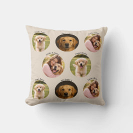 Pet Family Photos Mother's Day Throw Pillow Beige Kissen