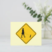 Pet Ferret Crossing Postkarte (Stehend Vorderseite)