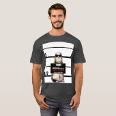 Pet Ferret Funny Ferret Dieb Mugshot Geschenk T-Shirt (Vorne ganz)