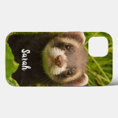 Pet Ferret im Gras Case-Mate iPhone Hülle (Rückseite (Horizontal))