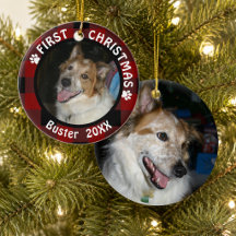 Pet FIRST CHRISTMAS 2-seitig 2-Foto Buffalo Karo