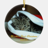 Pet First Christmas Keramik Ornament (Vorne)