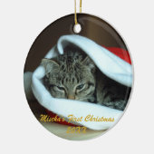 Pet First Christmas Keramik Ornament (Links)