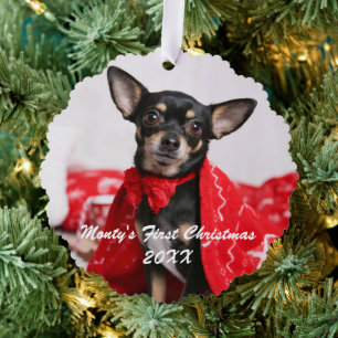 Pet First Christmas Ornament Karte