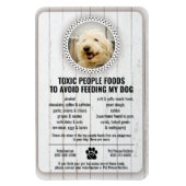 Pet Food Safety Dangerous People Foods to Avoid 2 Magnet (Vertikal)