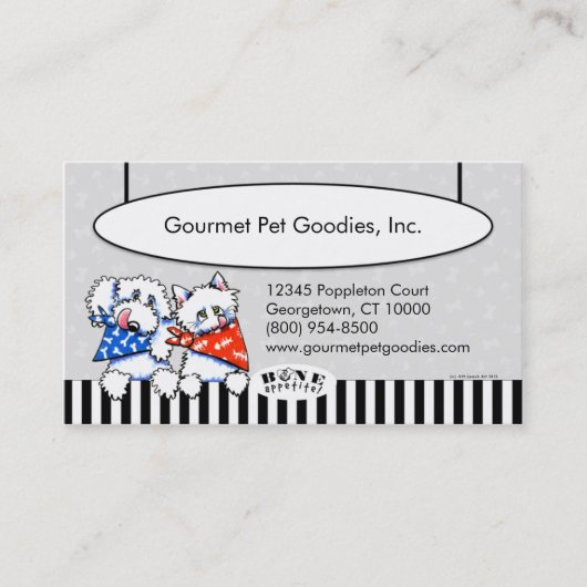 Pet Foods Business Bone Appetit! Platinum Visitenkarte (Vorderseite)