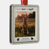 Pet Forever Love nie vergessen Foto Block Ornament Aus Metall (Rechts)