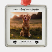 Pet Forever Love nie vergessen Foto Block Ornament Aus Metall (Vorne)