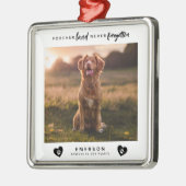 Pet Forever Love nie vergessen Foto Block Ornament Aus Metall (Links)